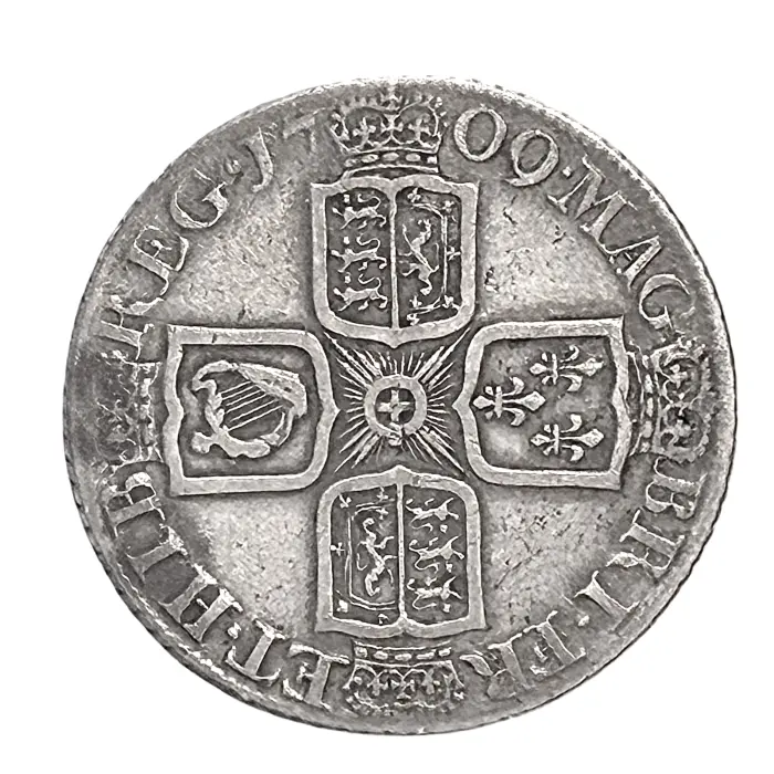 ENGLISH 1709 Queen Anne Shilling (S3610) gVF