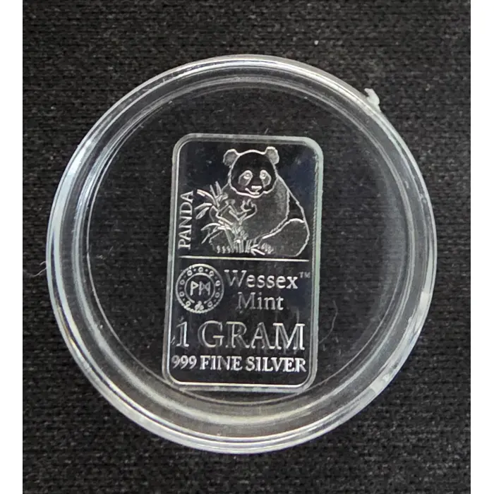 1 gram wessex mint 999 fine silver bars - various designs