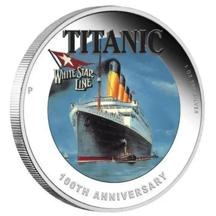 2012 RMS Titanic 100th Anniversary 1oz Silver Coloured Coin