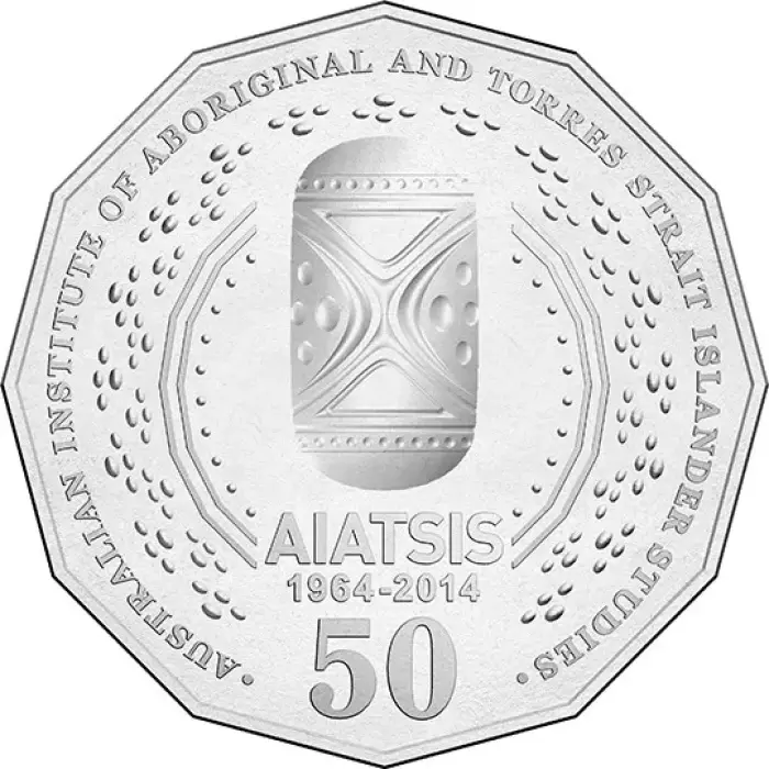 50c 2014 Aiatsis Anniversary Circulated AUS Fifty Cent Coin