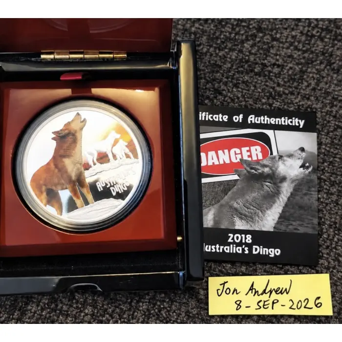 2018 Deadly And Dangerous Australian Dingo 1oz 99.99 Silver Proof Coin