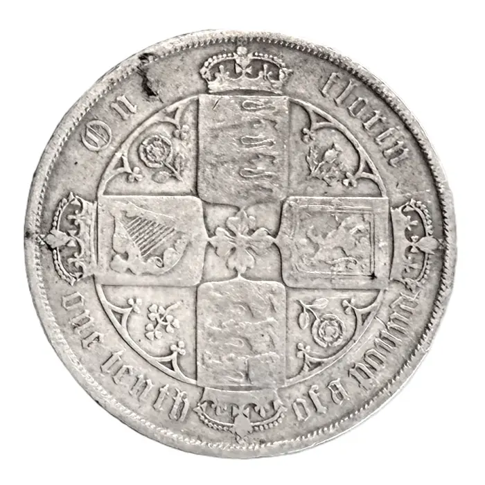 ENGLISH 1880 Victoria florin (S3900) aF/F