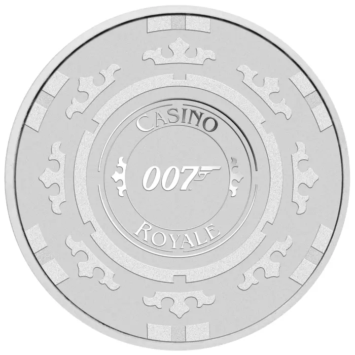 2023 James Bond 'Casino Royale' Casino Chip 1oz Silver Coin