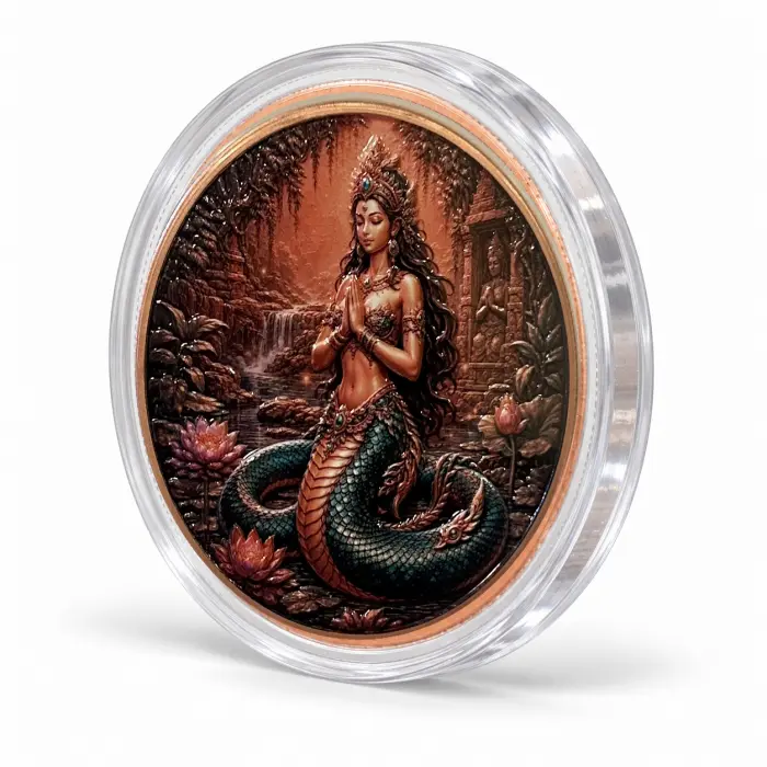 2026 Mythical Creatures Serpent Naga 5 Oz .999 Fine Copper Round In Capsule