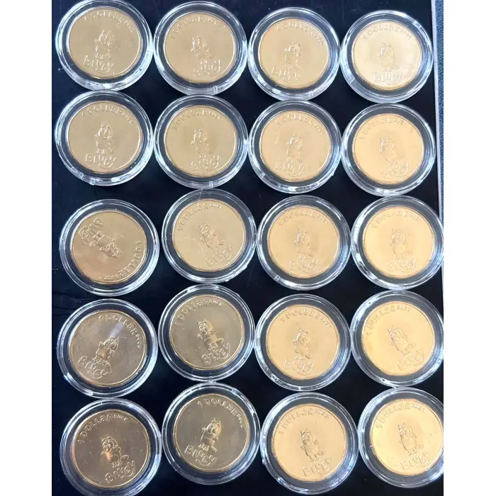 2024 $1  UNC Bluey and Bingo  Dollarbuck  set in Lighthouse capsules