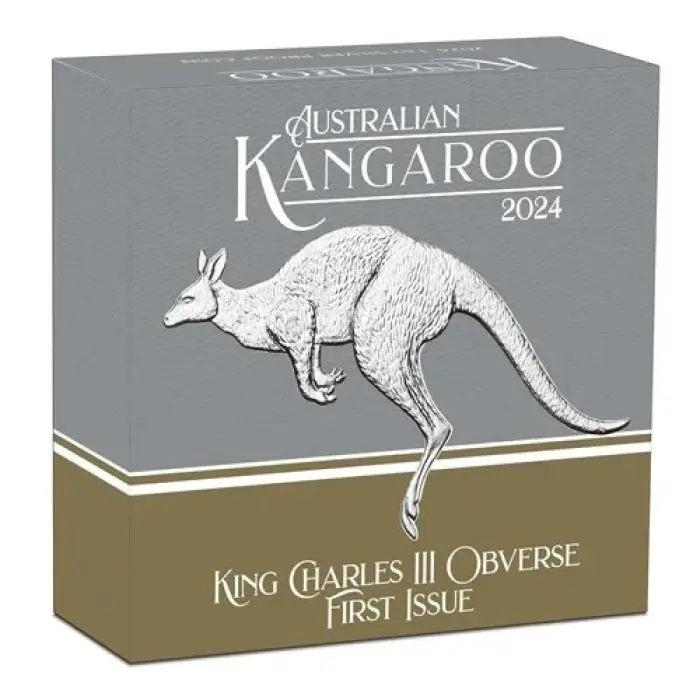2024 Australian Kangaroo 1oz Silver Proof Coin — King Charles III First Issue