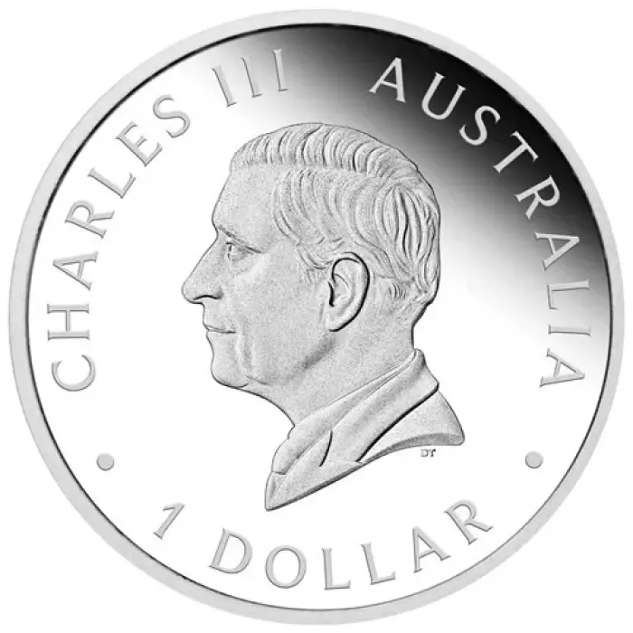 2024 Australian Kangaroo 1oz Silver Proof Coin — King Charles III First Issue