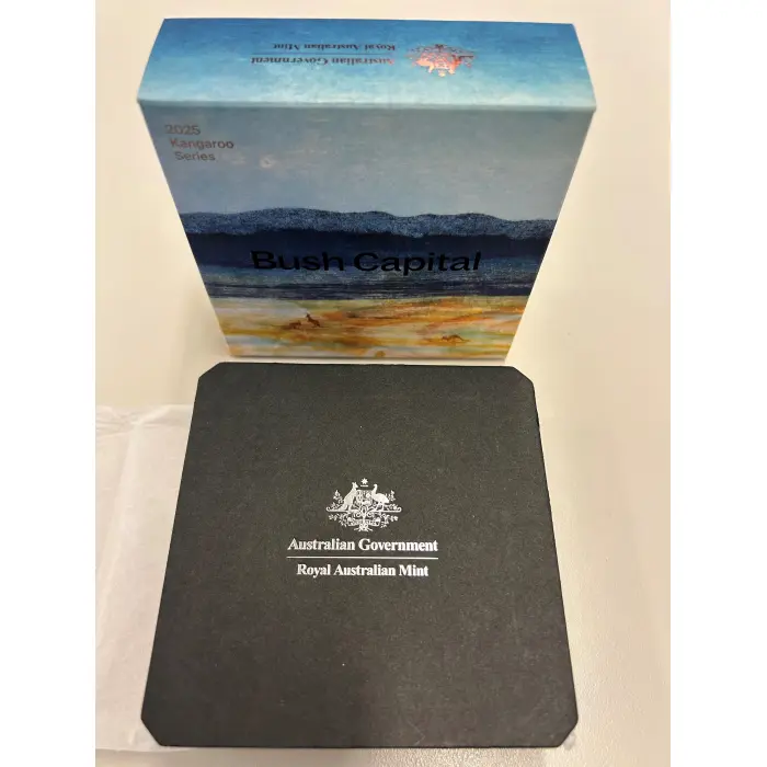 2025 $1 Kangaroo Series Bush Capital Fine Silver Proof Coin 1oz .999 RAM Box COA