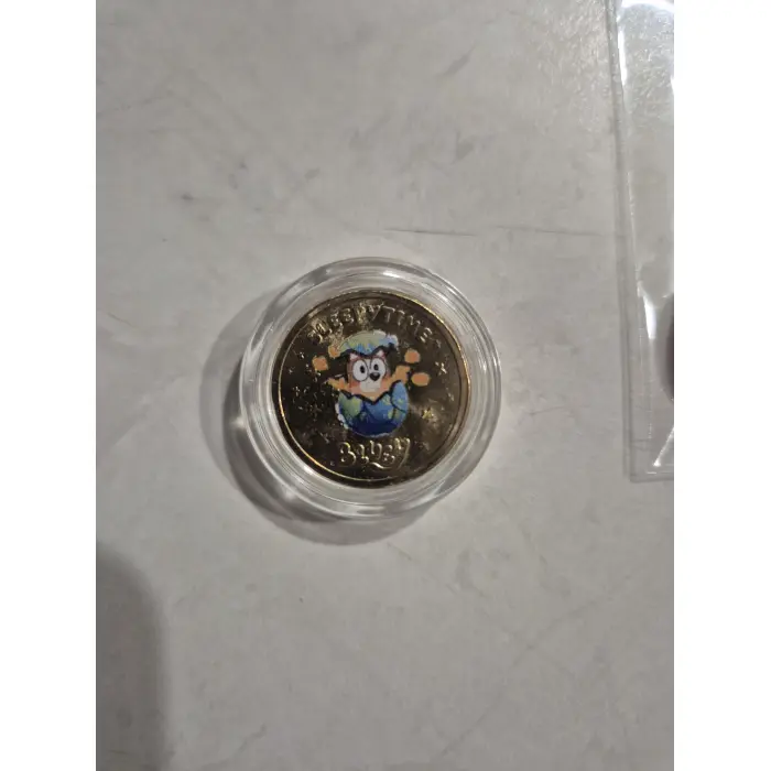 2026 bluey folder + unc  coloured sleepytime and aunc  till coins