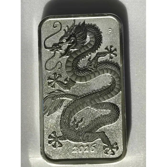 2026 Perth Mint Dragon $1 1 Oz Bullion Bar 