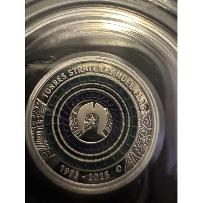  2025 $2 TORRES STRAIT ISLANDER FLAG 30TH ANNIVERSARY C MINT SILVER PROOF COIN 