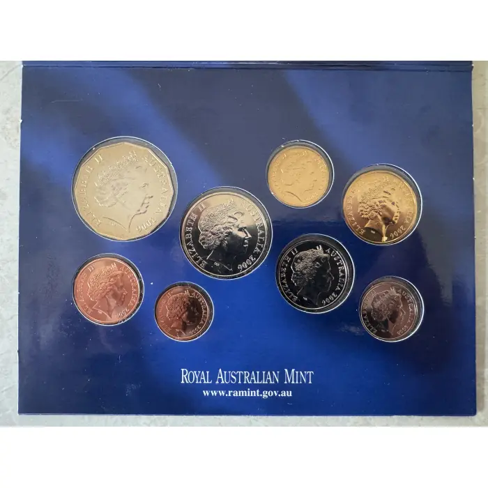 2006 Eight Coin Uncirculated Set 40 Years of Decimal Currency Australia (RAM)