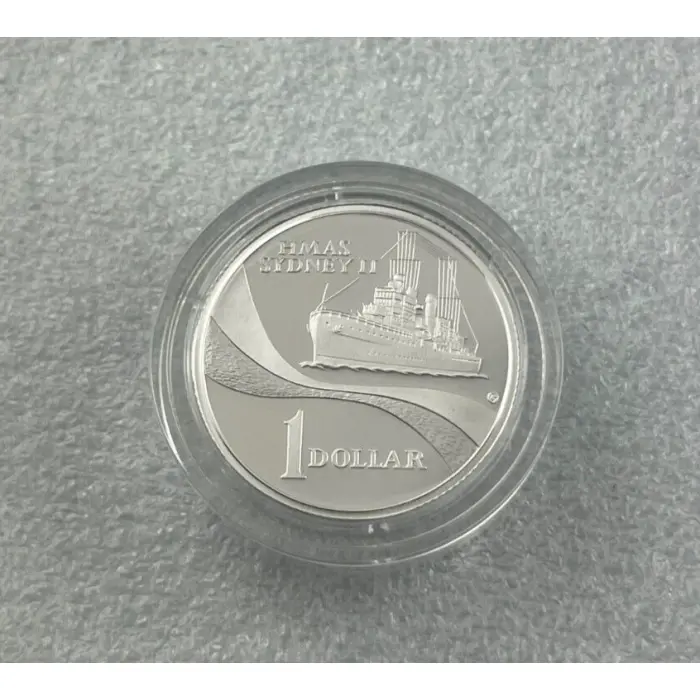 2000 HMAS Sydney II $1 Fine Silver Proof Coin