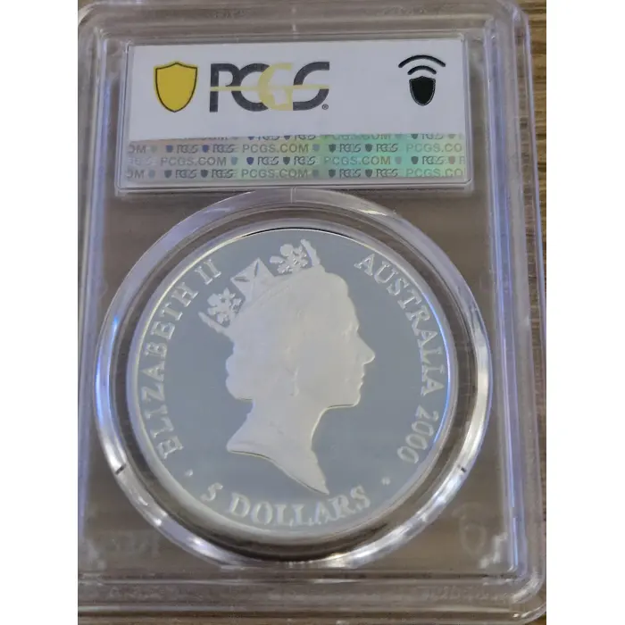 2000-C Australian Olympic $5 Sharks Silver Proof PCGS PR67DCAM