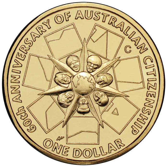 2009 Australian Citizenship $1 'C' Mintmark Uncirculated Coin