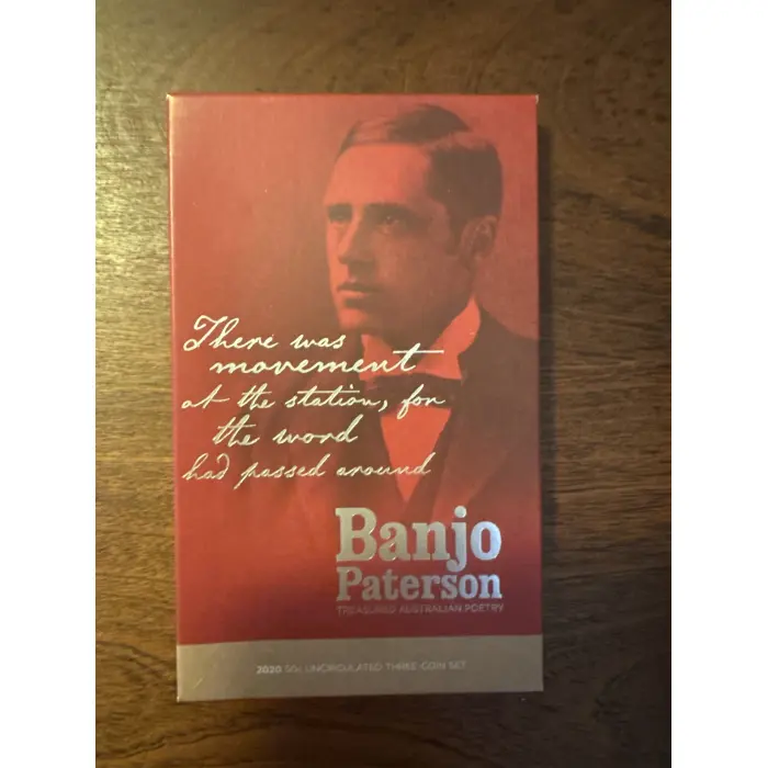 2020 50c Banjo Patterson 3 Coin Set Uncirculated Coin