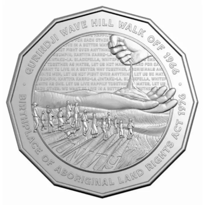 2026 COA 50c 1 coin UNC 50 cent Courage & Land Rights Wave Hill.
