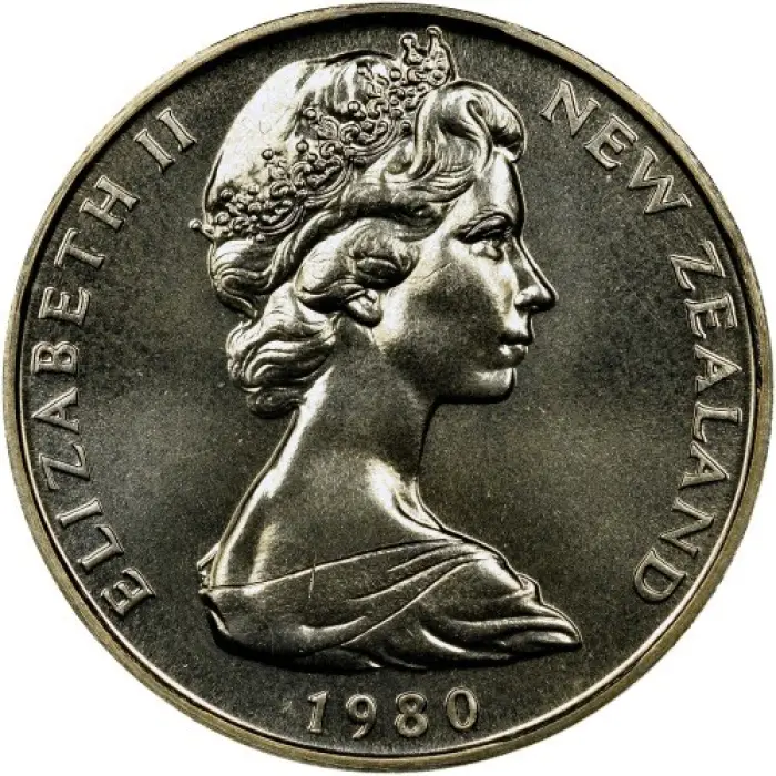 1980 50c New Zealand Fifty Cent Circulated