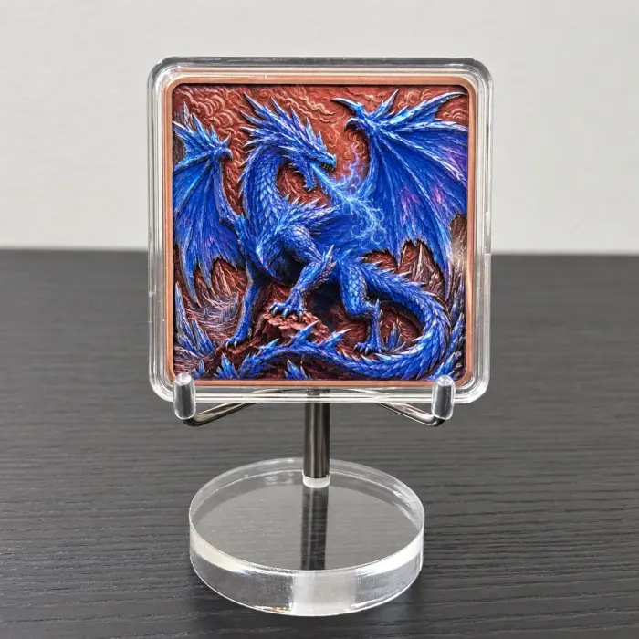 2026 Dragon Eye Flight Frost Hydra Dragon 5 Oz .999 Fine Copper Art Bar Capsule