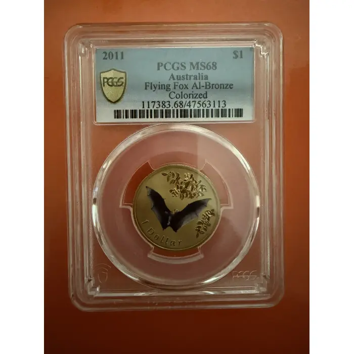2011 Australian Flying Fox $1 – PCGS MS68 Coloured