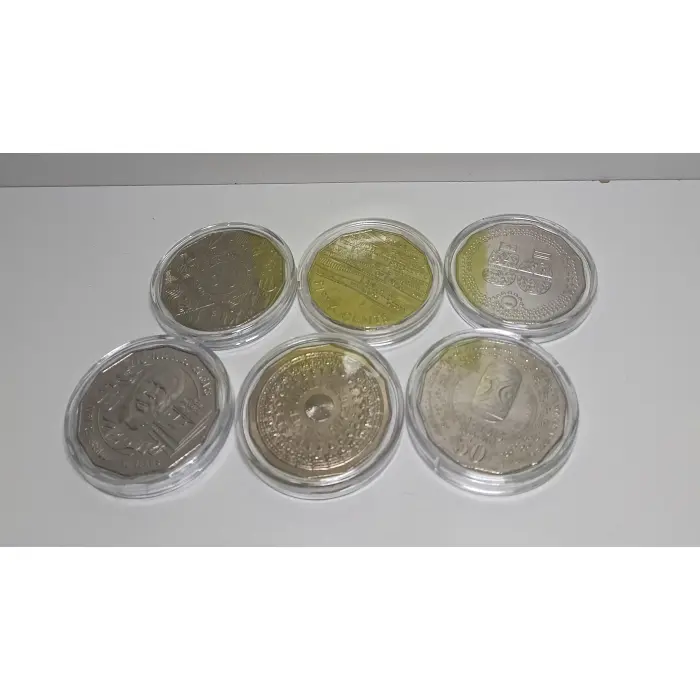 50c Set of UNC coins all in lighthouse capsules