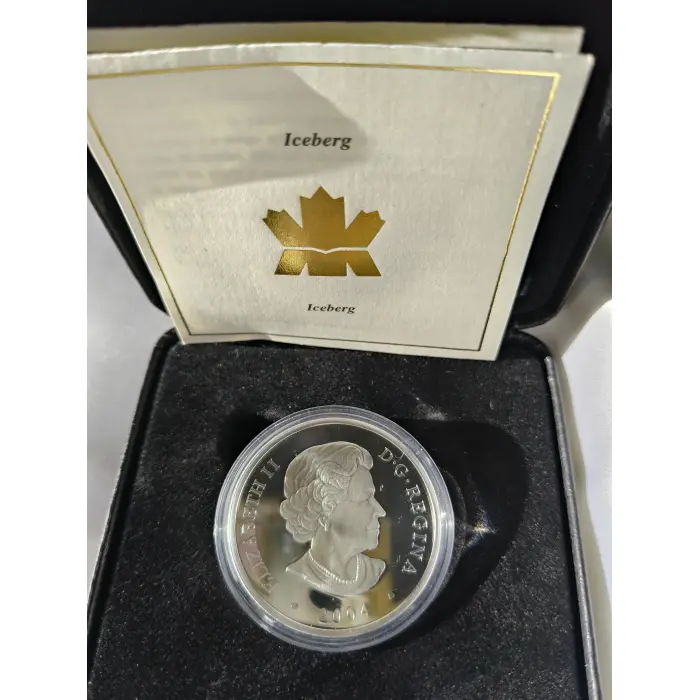 2004 $20 RCM Icebergs  Natural wonder series 1 Oz pure silver colourized coin