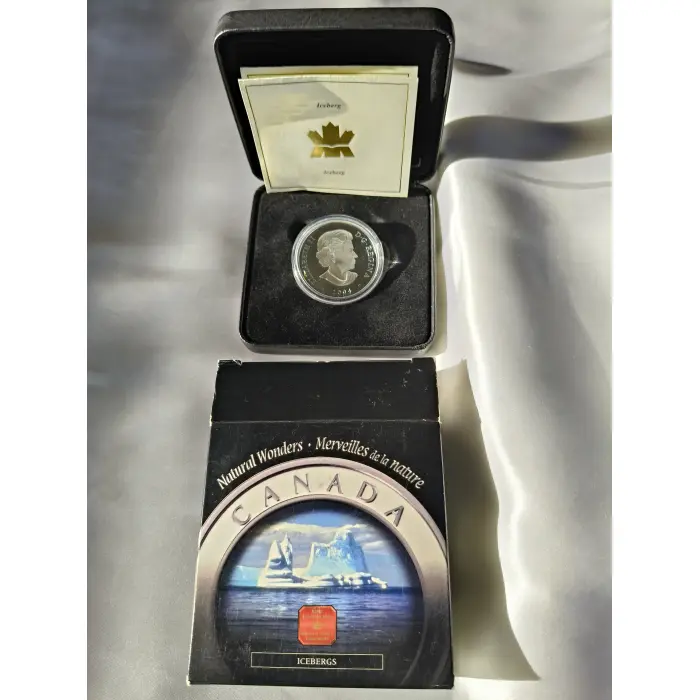 2004 $20 RCM Icebergs  Natural wonder series 1 Oz pure silver colourized coin