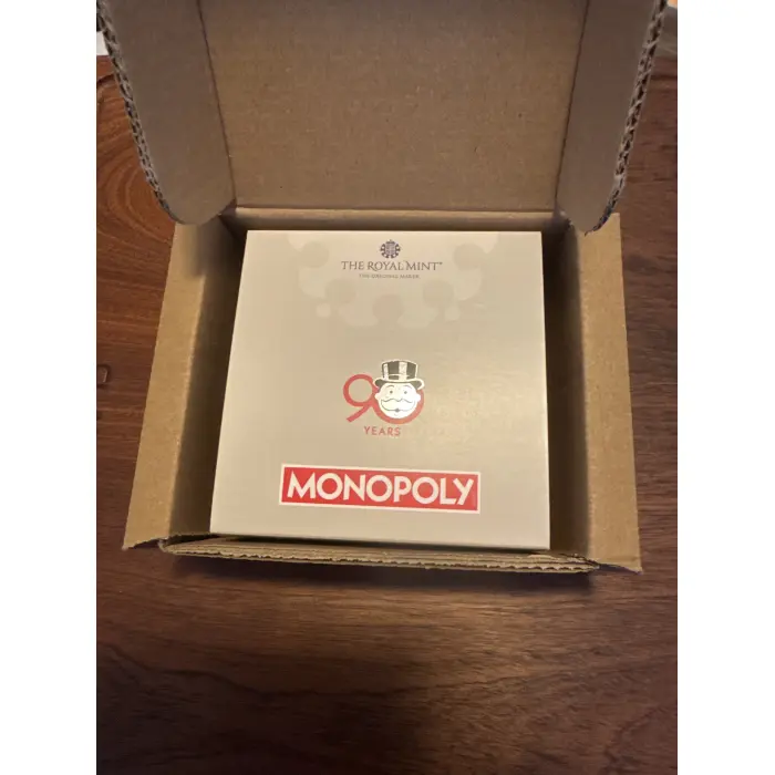 2025 Uk 50p Monopoly Coloured Silver Proof Coin - Only 4500 Minted