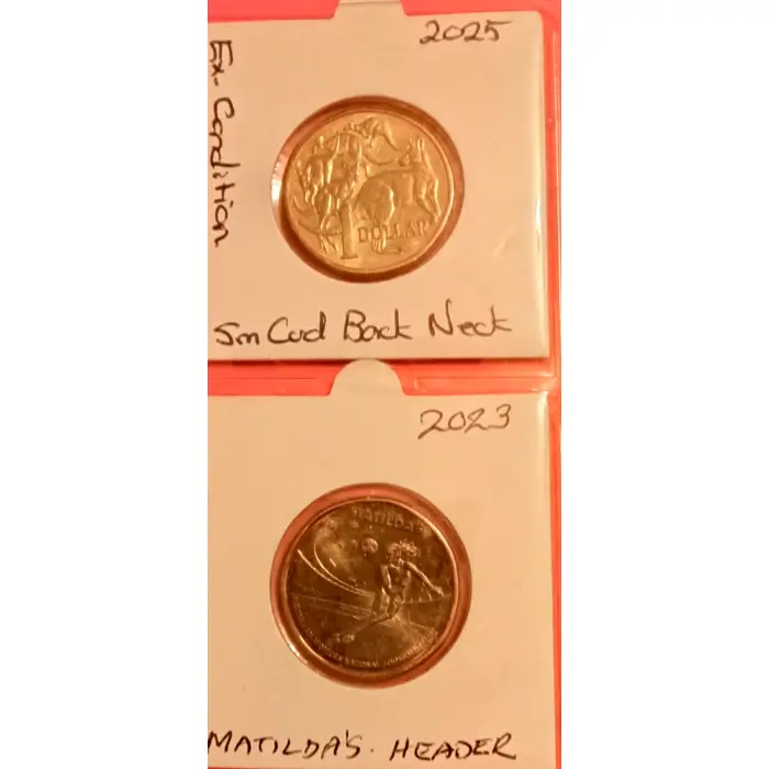 $1 Mix 4 Matilda's 2023 1 1986 AUNC Condition &  3 error coins