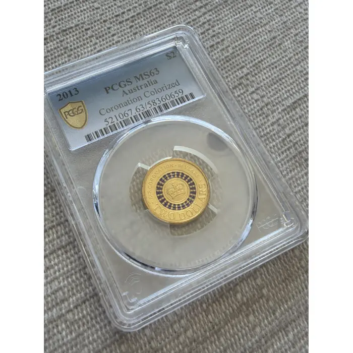2013 Australia $2 Queen Coronation Coin PCGS Gold Shield MS63 