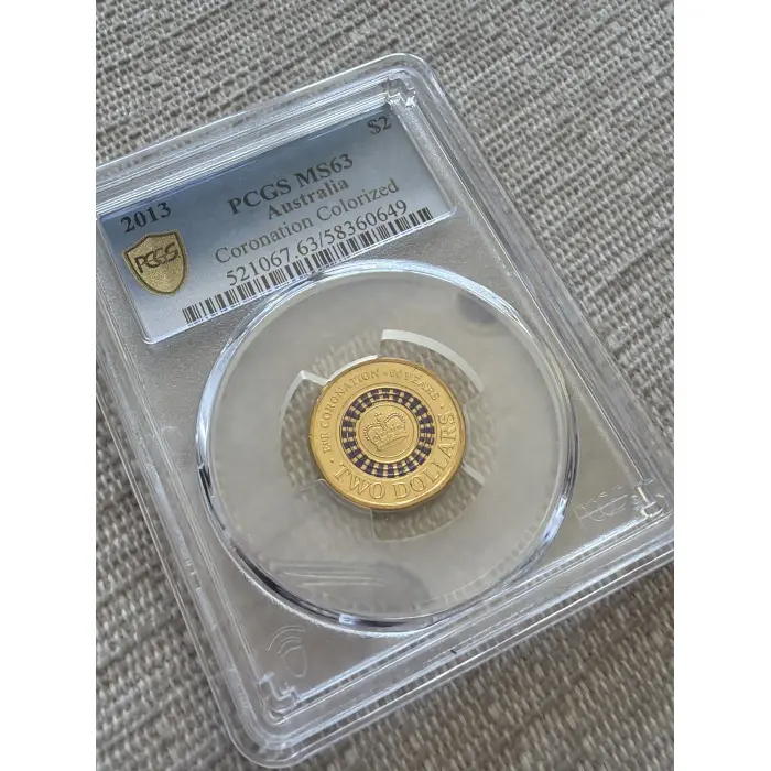 2013 Australia $2 Queen Coronation Coin PCGS Gold Shield MS63 