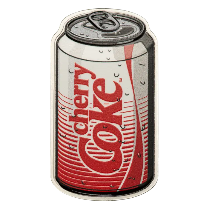 2025 PAMP Cherry Coke 40th Anniversary 1oz Fine Silver Coin in Can Packaging