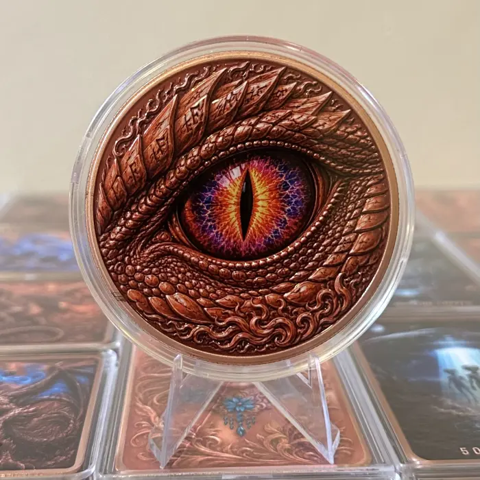2026 Mystic Dragon Eye Series Phoenix Lady 5 Oz .999 Copper Art Round In Capsule