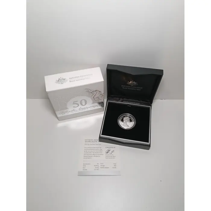 2019 50c Fiftieth Anniversary Fine Silver proof Coin 