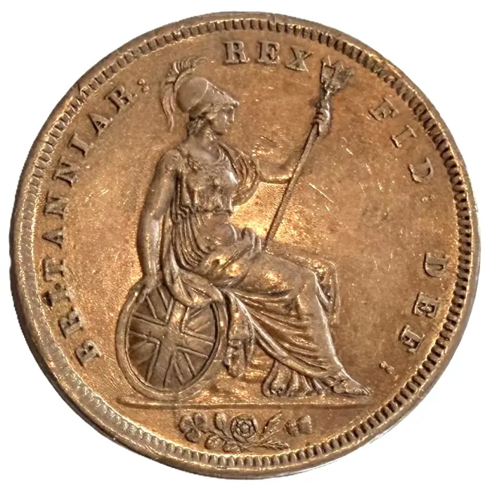 ENGLISH  1826 George IV penny (S3823) EF