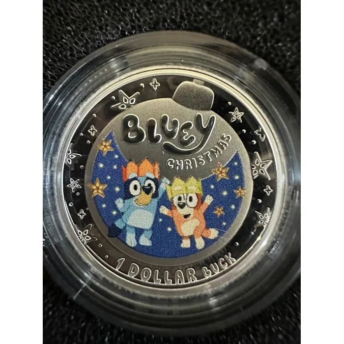2025 Bluey Christmas $1 Coloured Fine Silver Proof Coin