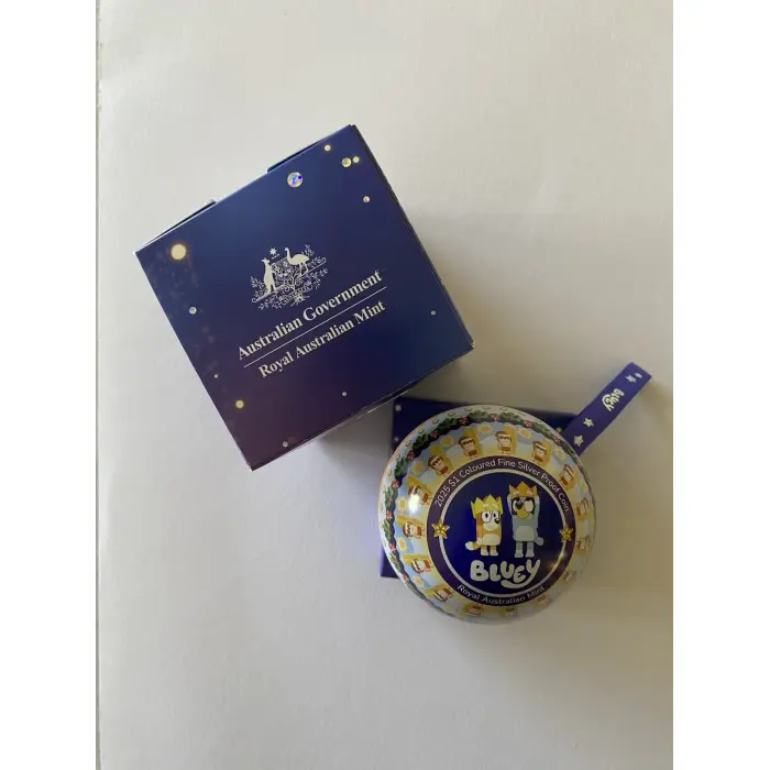 2025 Bluey Christmas $1 Coloured Fine Silver Proof Coin