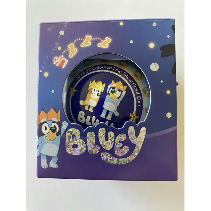 2025 Bluey Christmas $1 Coloured Fine Silver Proof Coin