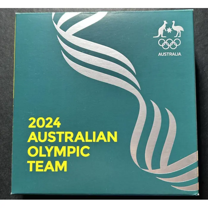 2024 $5 Australian Olympic Team 1oz Fine Silver DOMED Proof RAM COA #1104