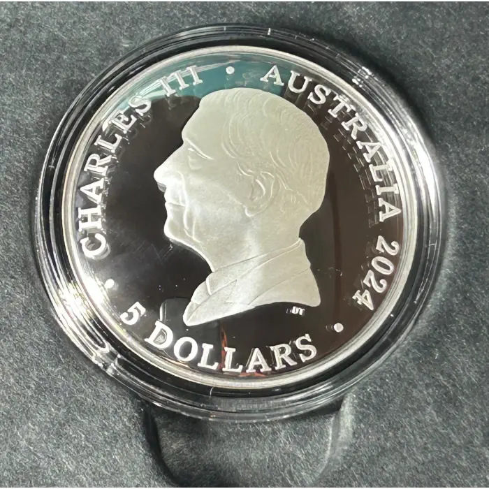 2024 $5 Australian Olympic Team 1oz Fine Silver DOMED Proof RAM COA #1104