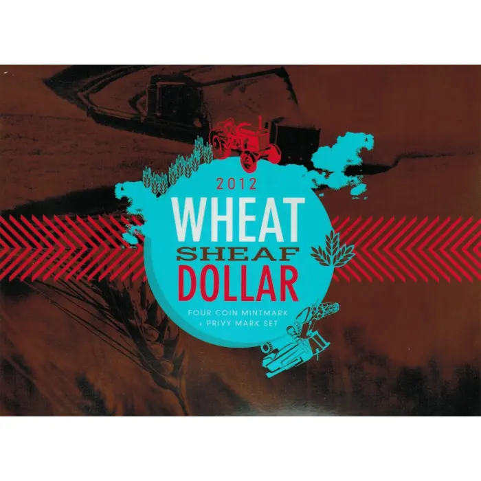 2012 Wheat Sheaf Dollar — Four Coin Mintmark & Privy Mark Set