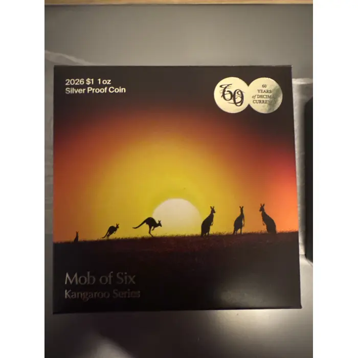 2026 Mob of Six Kangaroos 1oz Silver Proof  Coin