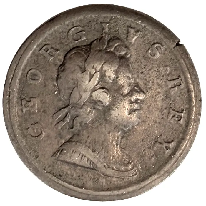 ENGLISH 1717 George I ‘dump’ halfpenny (S3659) gF