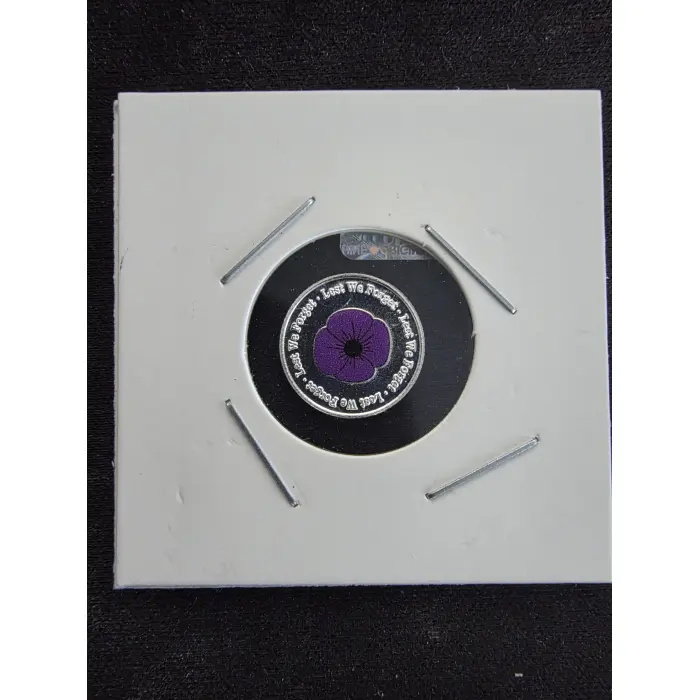 2024 purple poppy 1 gram 999 fine silver round