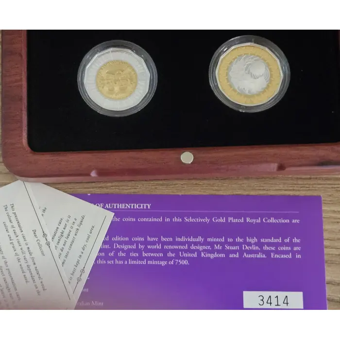 2006 Royal Australian Mint 50 Cent Two-Coin Set.  Special two-coin commemorative