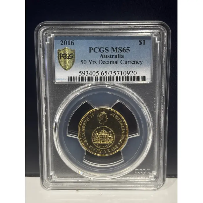 2016 Australia $1 changeover PCGS MS65