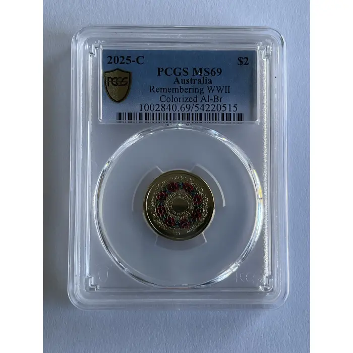 2025 $2 "C" Mint Mark Remembering WWII PCGS MS69