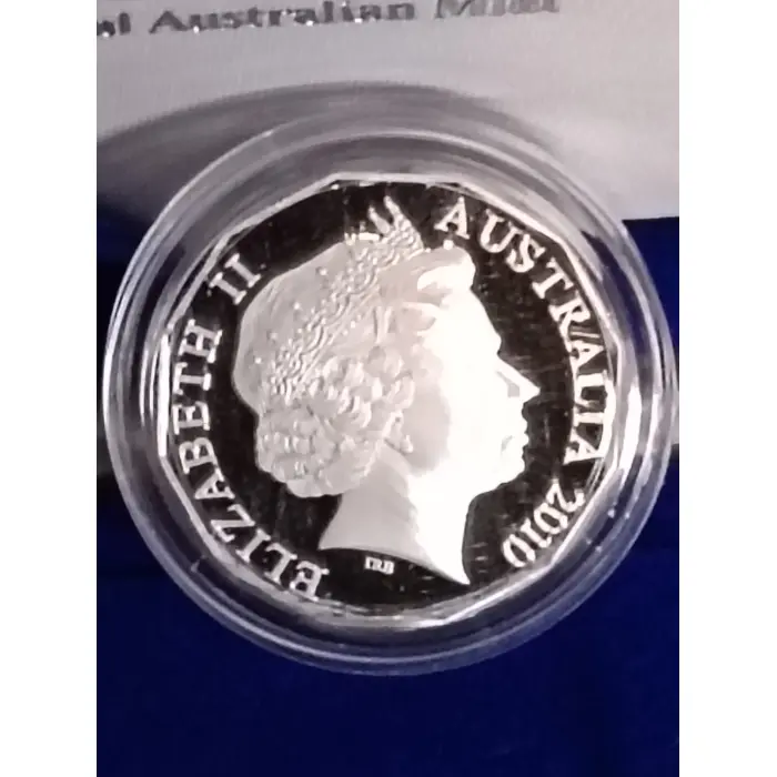 2010 50c Selectively Gold  Plated Proof coin