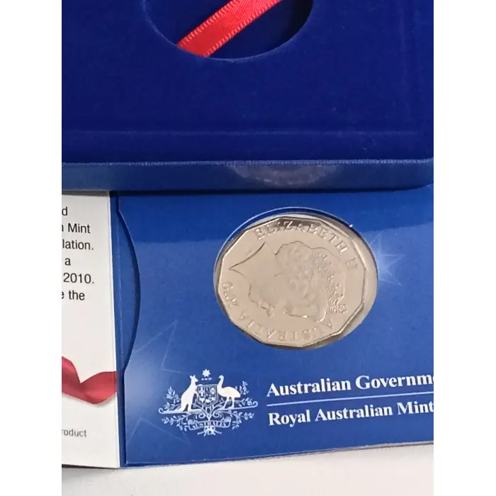 2010 50c Selectively Gold  Plated Proof coin