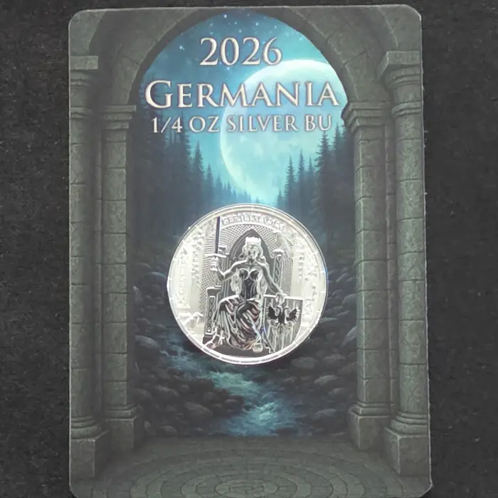 2026 Germania mint Lady Germania 1/4 oz 2 mark 9999 silver coin 2500 mintage